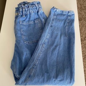 ZARA baggy paper bag jeans